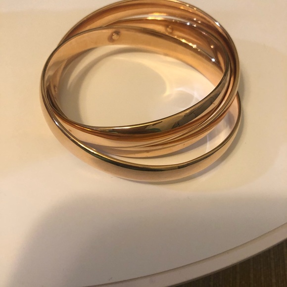 Bronze Italy rose colored interlocking bracelet - Picture 2 of 6